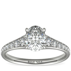 Graduated Diamond Engagement Ring in 14k White Gold (1/3 ct. tw.)